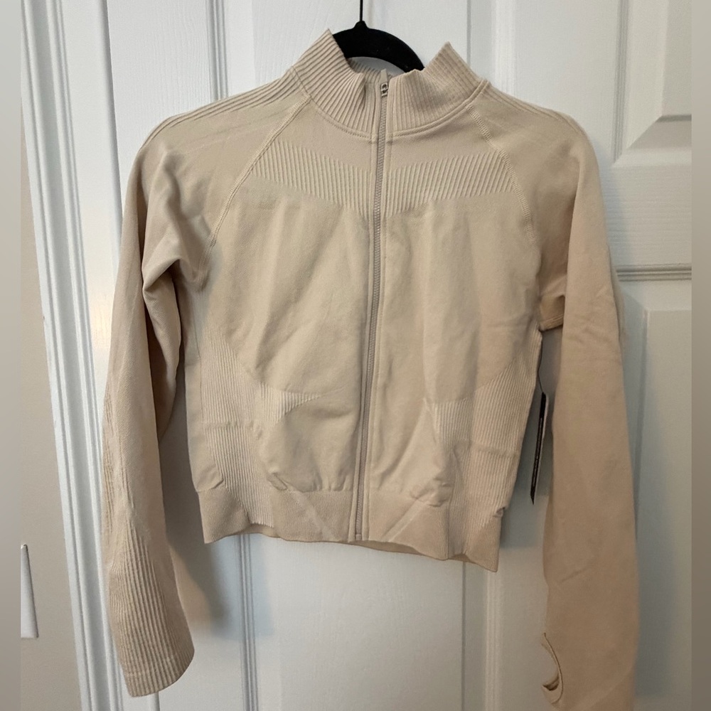 Nova Beige Ribbed Activewear Set - Picture 2 of 4